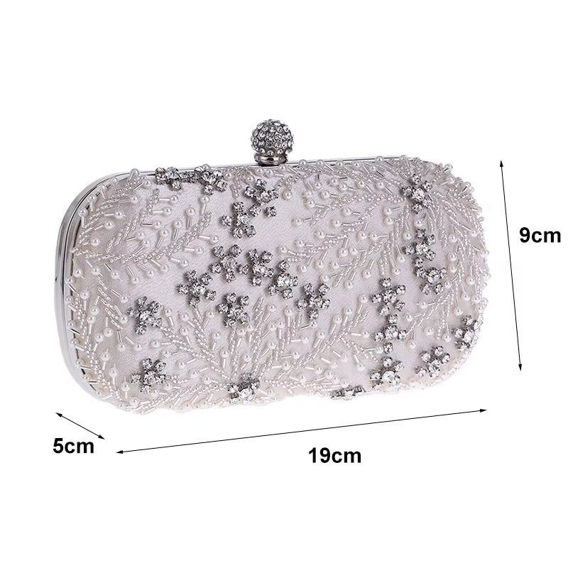 Crystal Pearl Clutch – Luxury Embroidery Evening Bag!