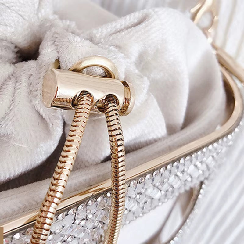 Luxury Clutch Bag – Elegant Hollow-Out Metal Cage Design!