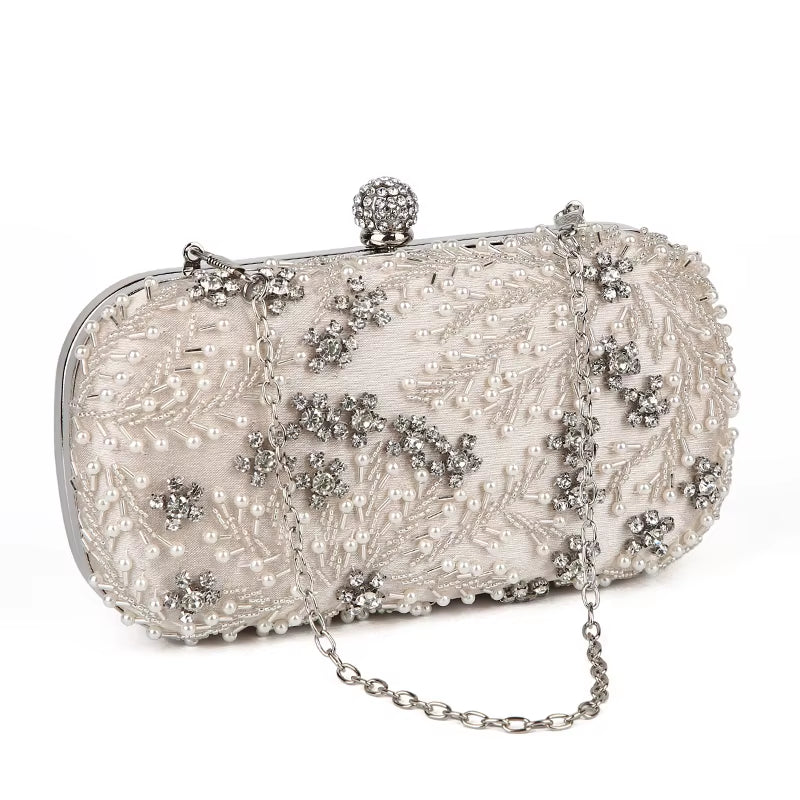 Crystal Pearl Clutch – Luxury Embroidery Evening Bag!