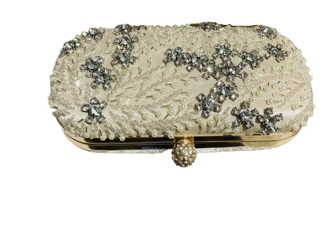 Crystal Pearl Clutch – Luxury Embroidery Evening Bag!