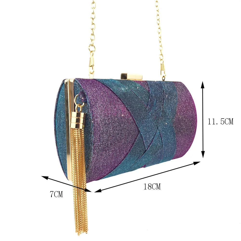 Women's Wedding Clutch Bags – Elegant Sequin Tassel Shoulder Bag!