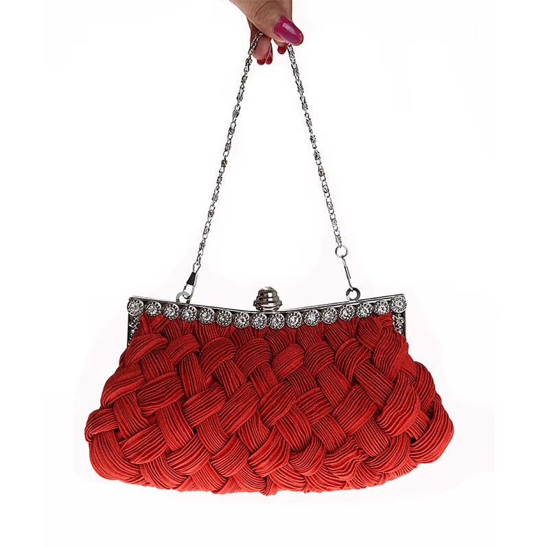 Hot Spring Evening Bag – Elegant Weave Clutch for Women!