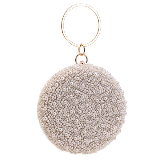 Bling Pearl Bags for Women – Luxurious Round Clutch Bag!