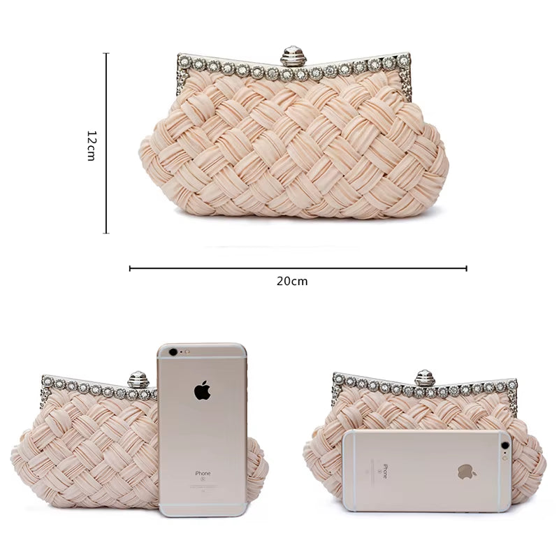 Hot Spring Evening Bag – Elegant Weave Clutch for Women!