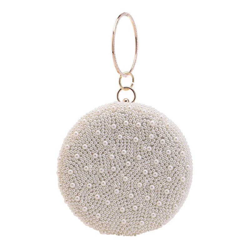 Bling Pearl Bags for Women – Luxurious Round Clutch Bag!