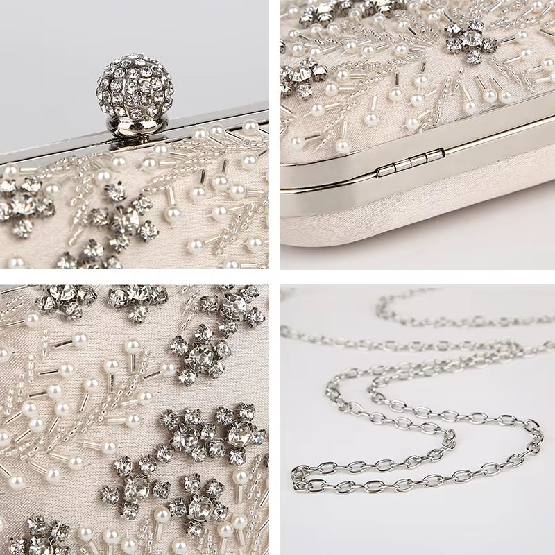 Crystal Pearl Clutch – Luxury Embroidery Evening Bag!