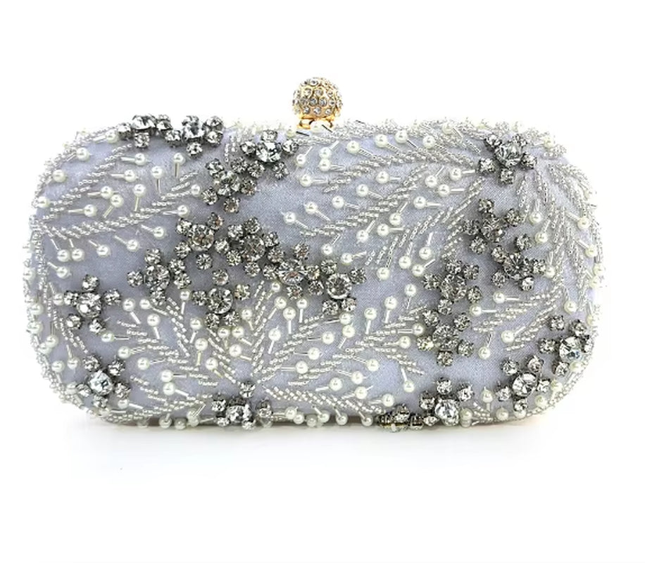 Crystal Pearl Clutch – Luxury Embroidery Evening Bag!