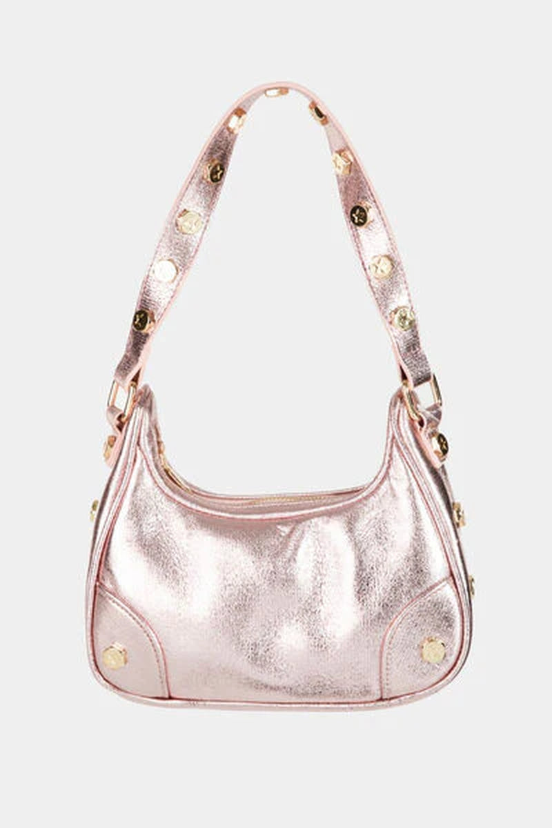 Fame Star Button Trim Hobo Handbag – Unique & Stylish Small Bag for Everyday Use