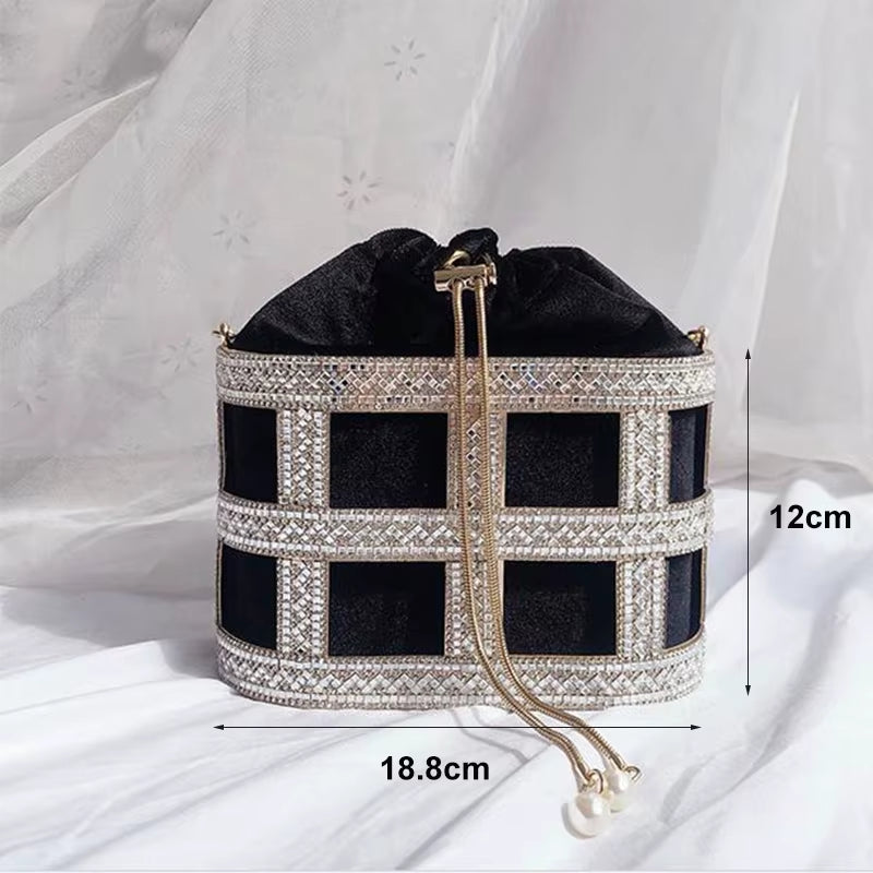 Luxury Clutch Bag – Elegant Hollow-Out Metal Cage Design!