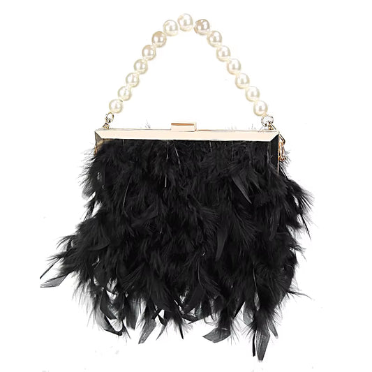 Feather Handbag – Luxurious Evening Clutch Bag for Women!