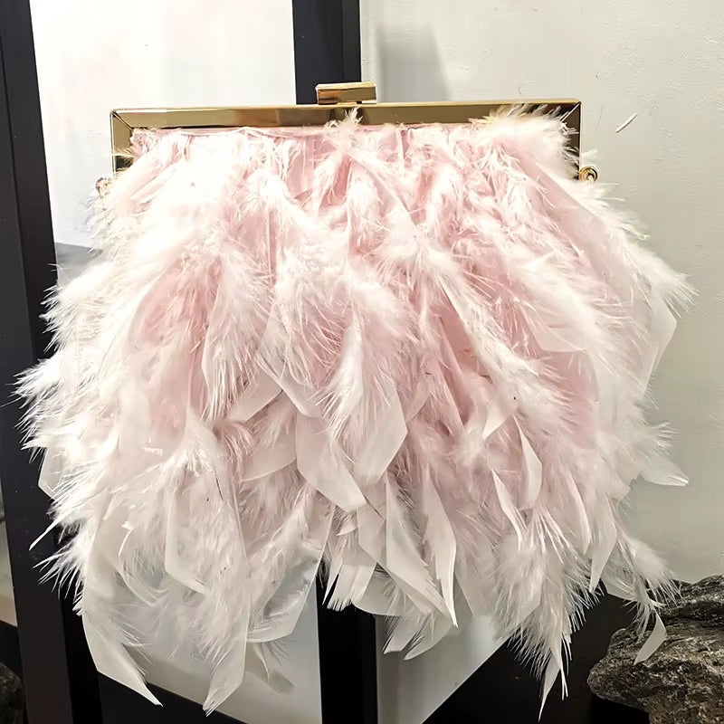 Feather Handbag – Luxurious Evening Clutch Bag for Women!